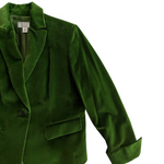 Talbots Green Velvet Blazer Size 12P