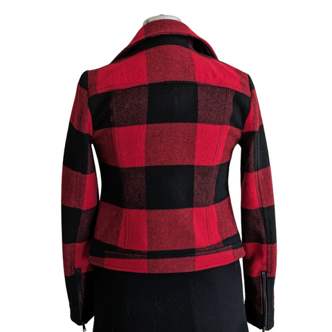 Buffalo plaid sales moto jacket