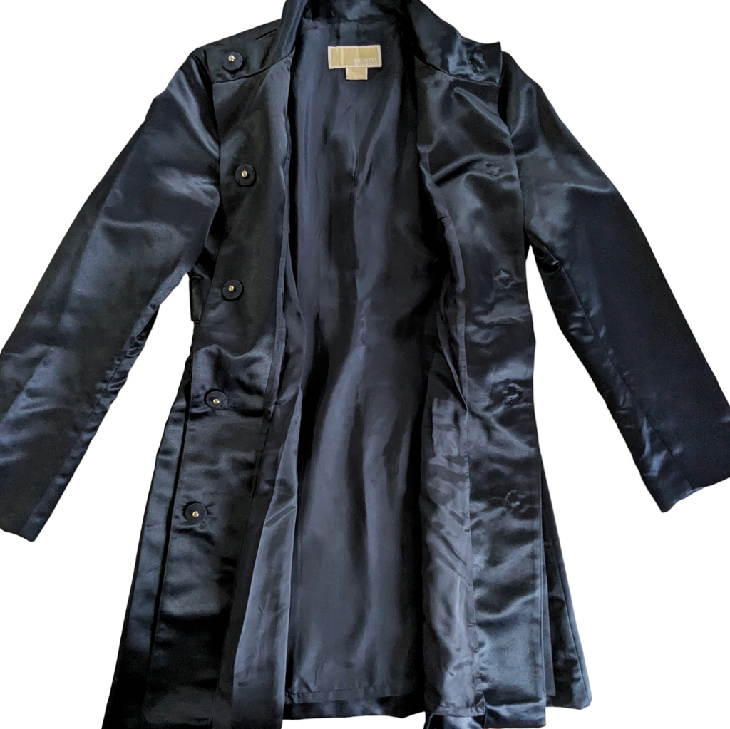 Michael kors satin sales trench coat