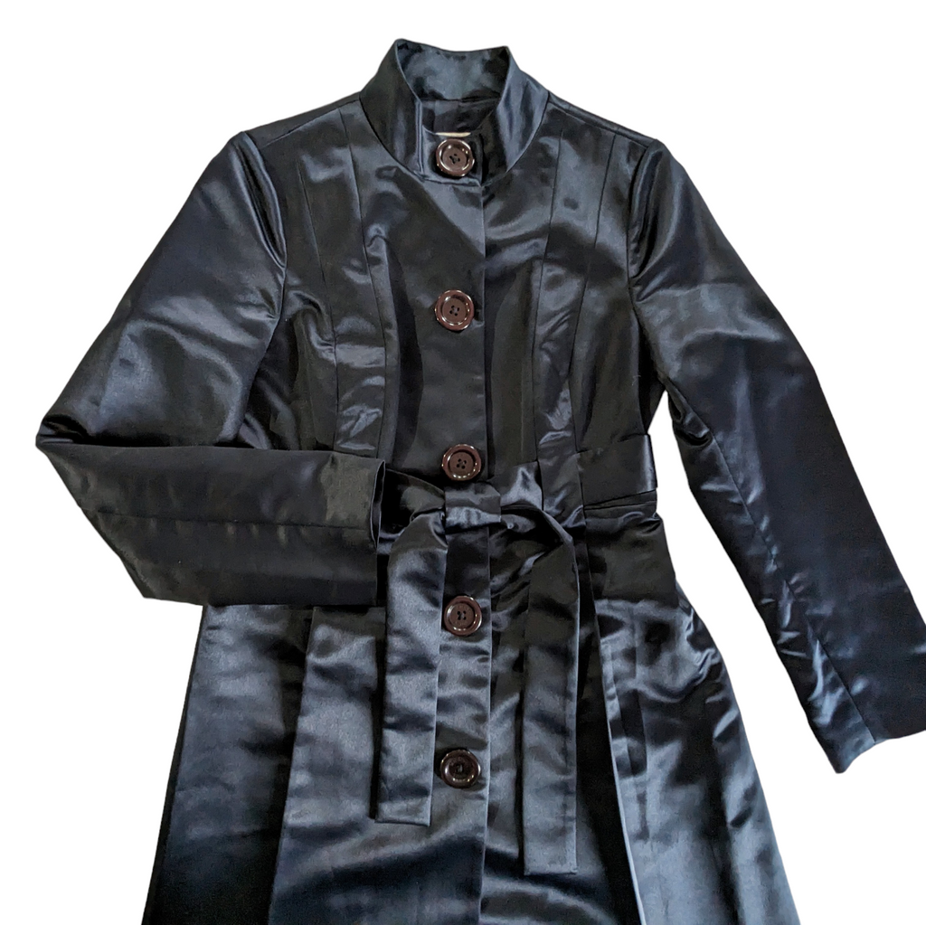 Michael kors satin trench on sale coat