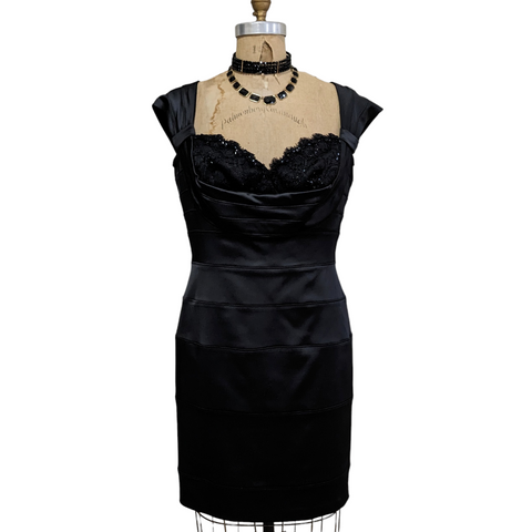 Tadashi Shoji Black Cocktail Dress Size 14