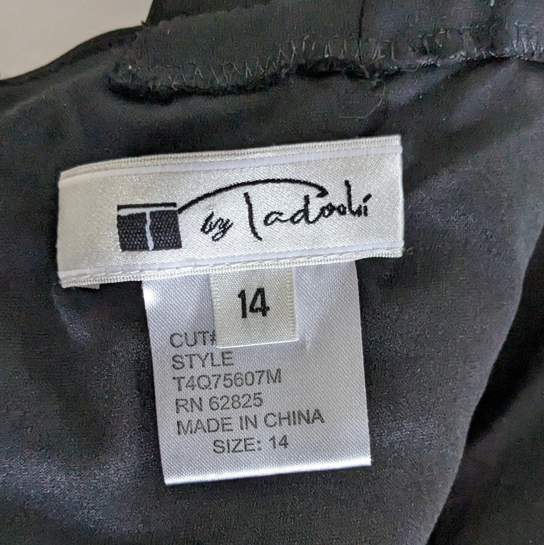 Tadashi Shoji Black Cocktail Dress Size 14