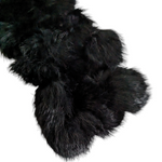 Black Rabbit Fur Scarf