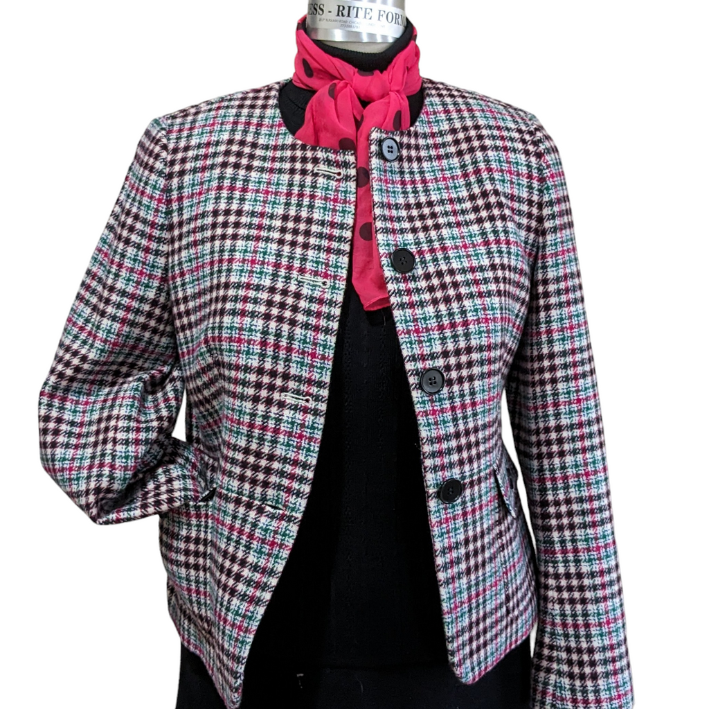 Talbots 2025 plaid blazer
