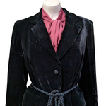 Etcetera Black Velvet Blazer Size 8