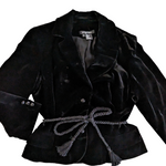 Etcetera Black Velvet Blazer Size 8