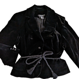 Etcetera Black Velvet Blazer Size 8