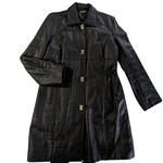 Brendon Thomas Quilted Leather Coat Size Large