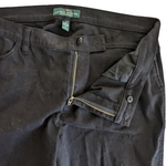 LRL Lauren Jeans Co Flared Black Jeans Size 16 NWT