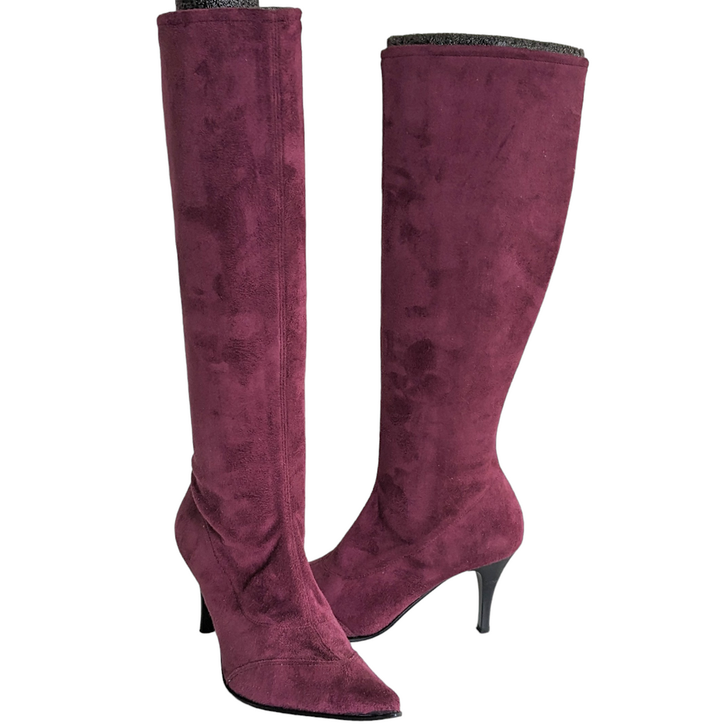 Burgundy 2025 boots suede