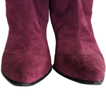 Pierre & Louise Burgundy Suede Tall Boots Size 39