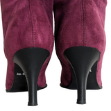 Pierre & Louise Burgundy Suede Tall Boots Size 39