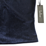 Lulu's Blue Velvet Top Size Medium
