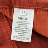 Vince Skinny Jeans in Rust Size 31