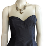 Ralph Lauren Strapless Silk Satin Cocktail Dress Size 2