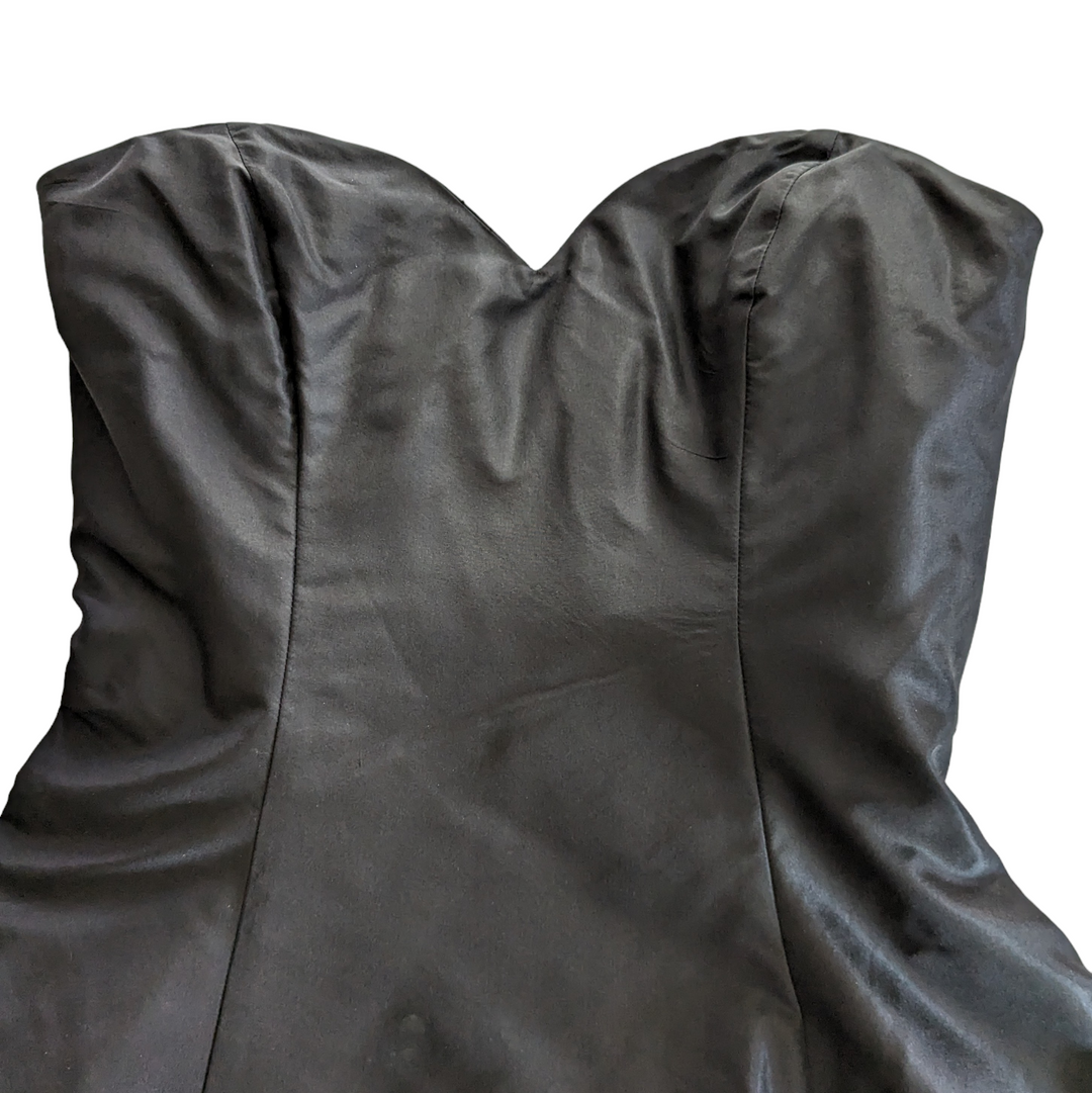 Ralph Lauren Strapless Silk Satin Cocktail Dress Size 2