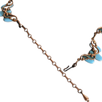 Copper and Aqua Enamel Jewelry Set