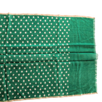 Green Polka Dot Wool Scarf