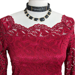 Red Lace Cocktail Dress Size Medium