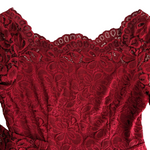 Red Lace Cocktail Dress Size Medium