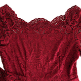 Red Lace Cocktail Dress Size Medium