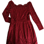 Red Lace Cocktail Dress Size Medium