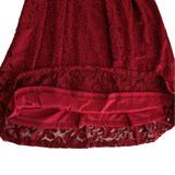 Red Lace Cocktail Dress Size Medium