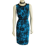 Donna Ricco Rainforest Floral Silk Dress Size 10