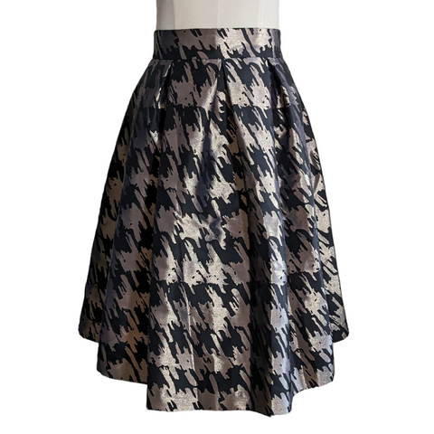 Eliza J Metallic Pleated Evening Skirt Size 8