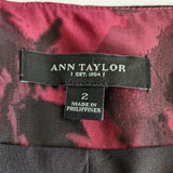 Ann Taylor Burgundy Blazer Size 2