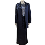 Talbots Navy Silk Evening Coat Size 12
