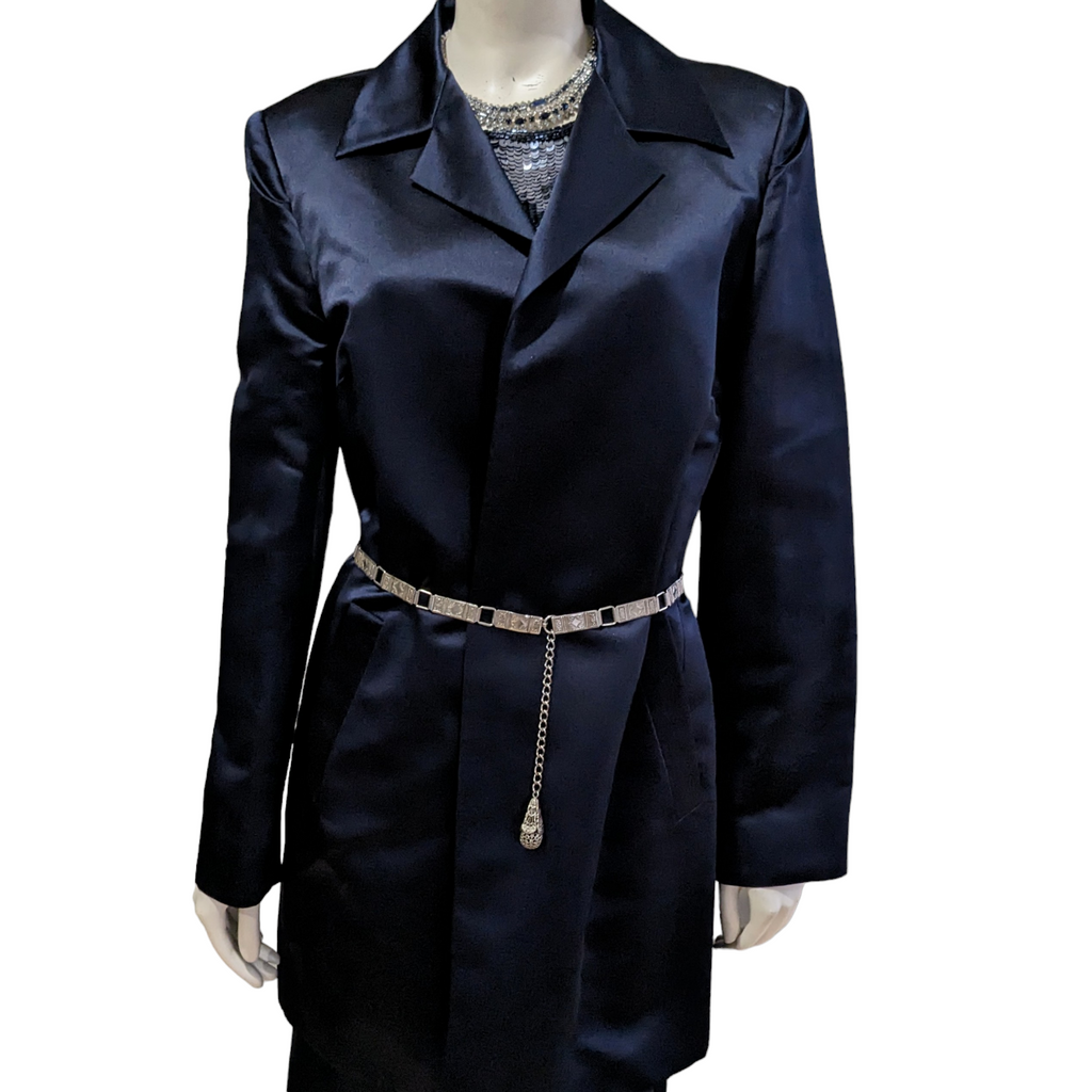 Navy deals evening coat