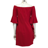 Pinko Red Off the Shoulder Dress Size 8