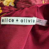 Alice + Olivia Lashay Tie Neck Ruffle Dress Size 8