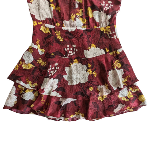 Alice Olivia Lashay Tie Neck Ruffle Dress Size 8 by C J Colle