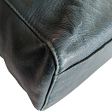 Garnet Hill Dark Green Leather Hobo Bag