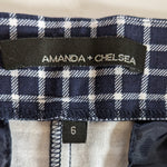 Amanda & Chelsea Navy and White Check Pants Size 6