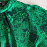 INC Green Floral Damask Print Blouse Size Medium NWT