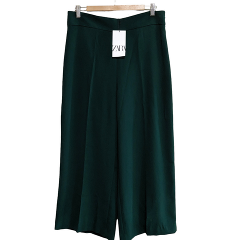 Zara Green Wide Ankle Pants Sizes Large and XL