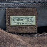 Capaccioli Brown Suede Fringe Shoulder Bag