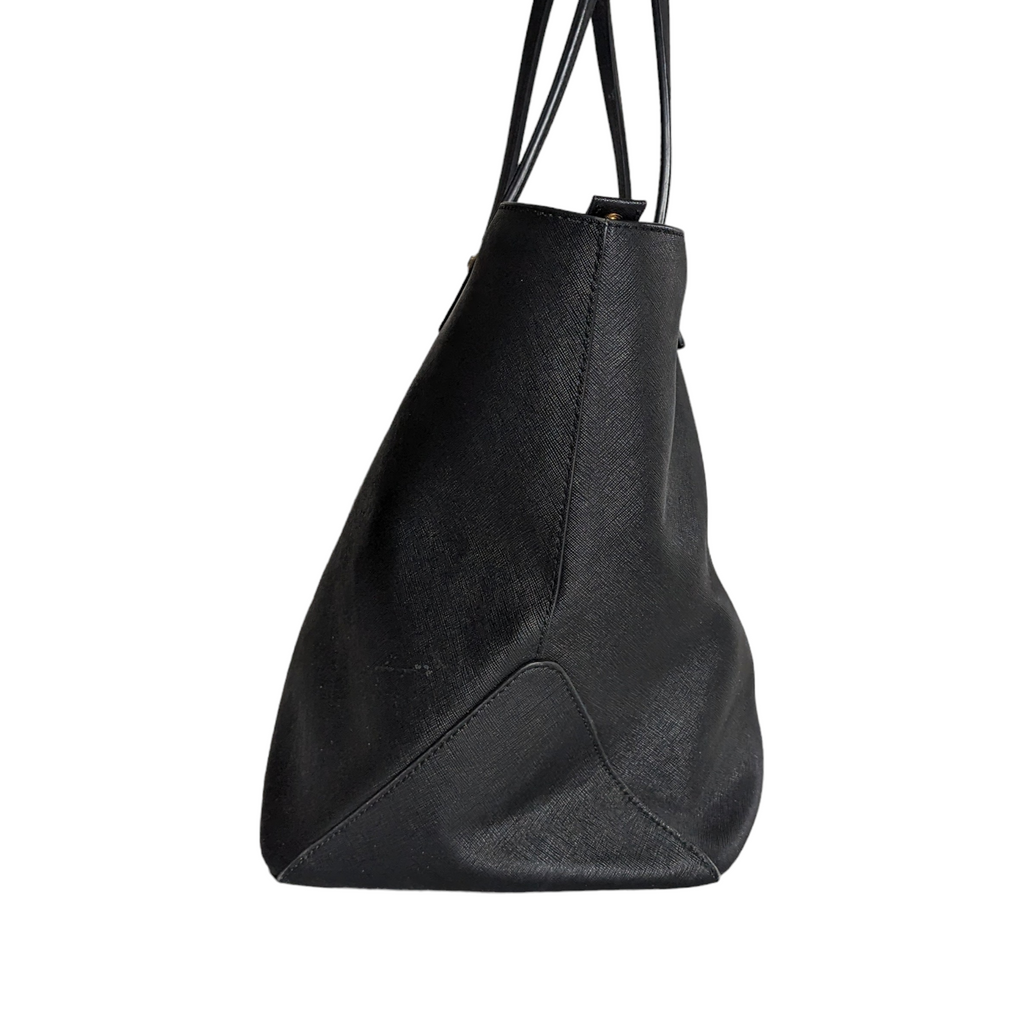 Henri Bendel Black Leather Tote by C J Collections Chicago