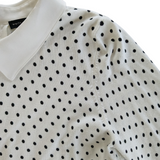 White House Black Market Polka Dot Sweater Size Medium