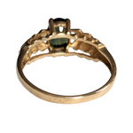 Green Sapphire and 14K Ring Size 6