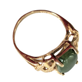 Jade Ring on 10K Gold Size 5