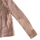 Cole Haan Pink Lambskin Moto Jacket Size Medium