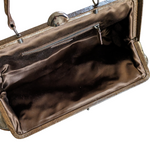Moschino Bronze Patent Leather Handbag