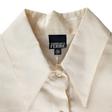 Gianfranco Ferre Vintage Silk Organza Shirt Size 38