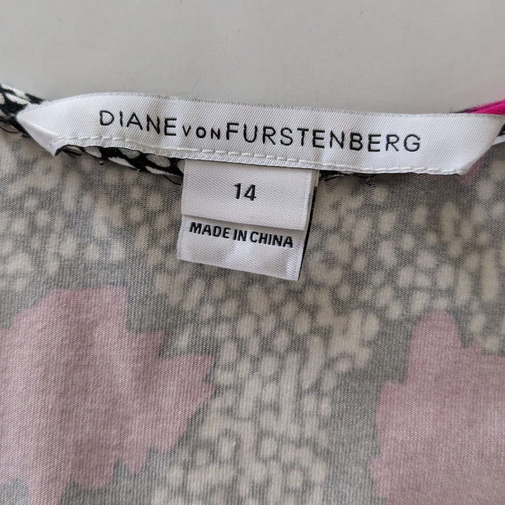 Diane von Furstenberg Oblixe Knit Dress Size 14