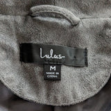 Lulu's Faux Suede Moto Jacket Size Medium