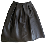 Talbots Black Silk Midi Skirt Size 8